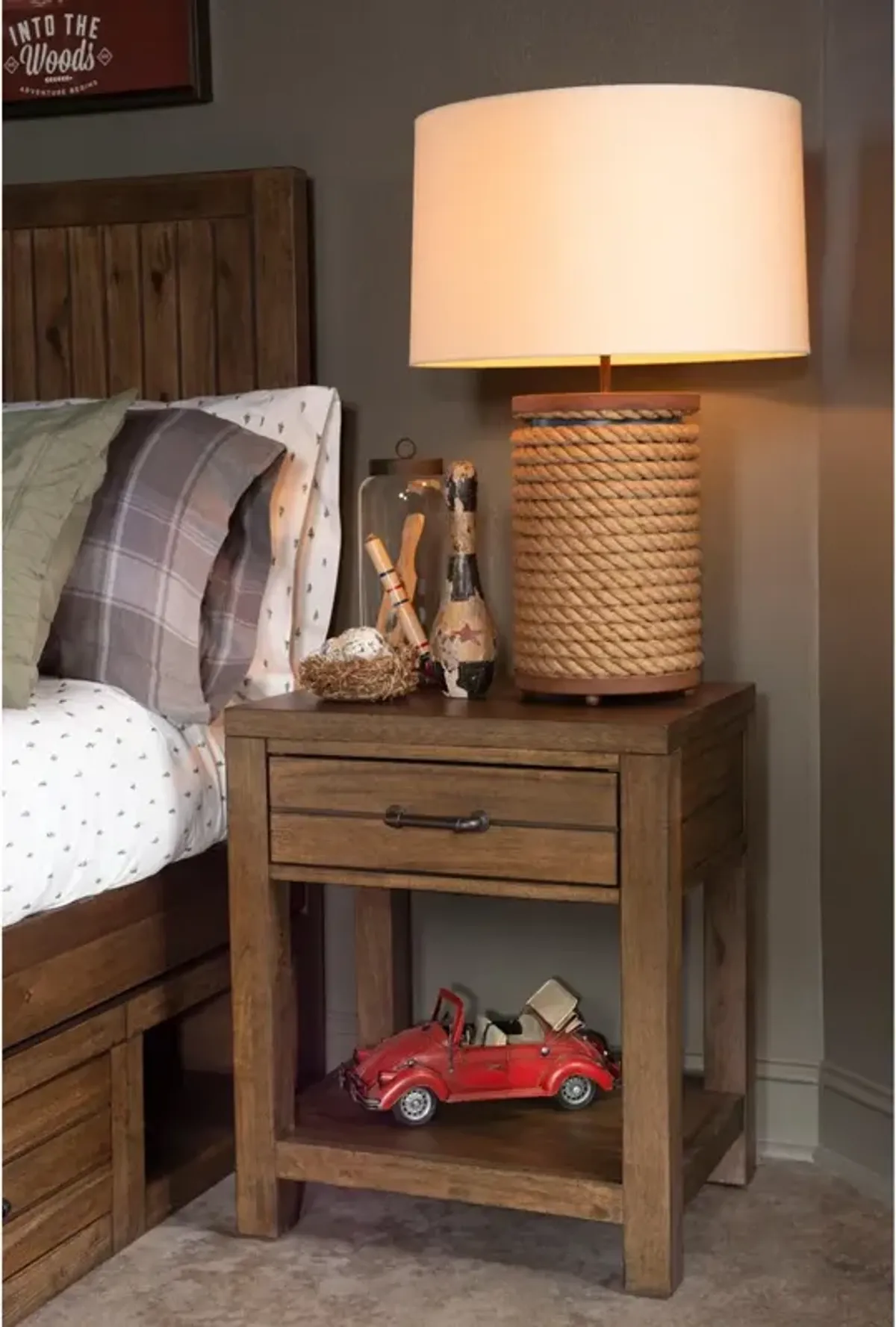 Brown Summer Camp Nightstand