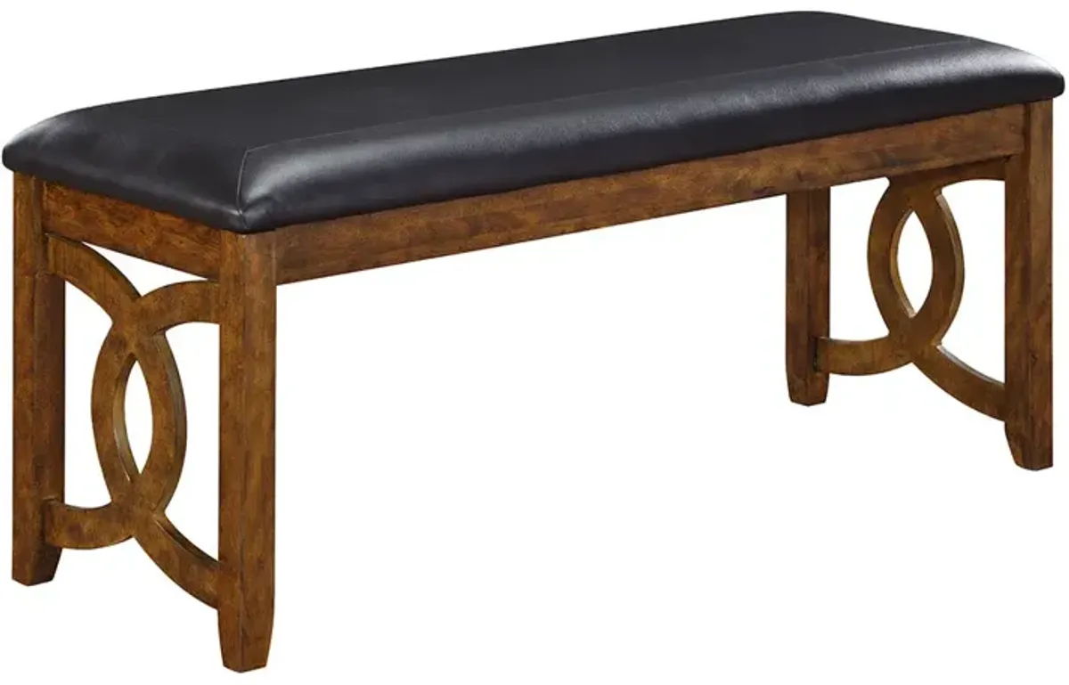 Gia Links Dining Bench - Brown