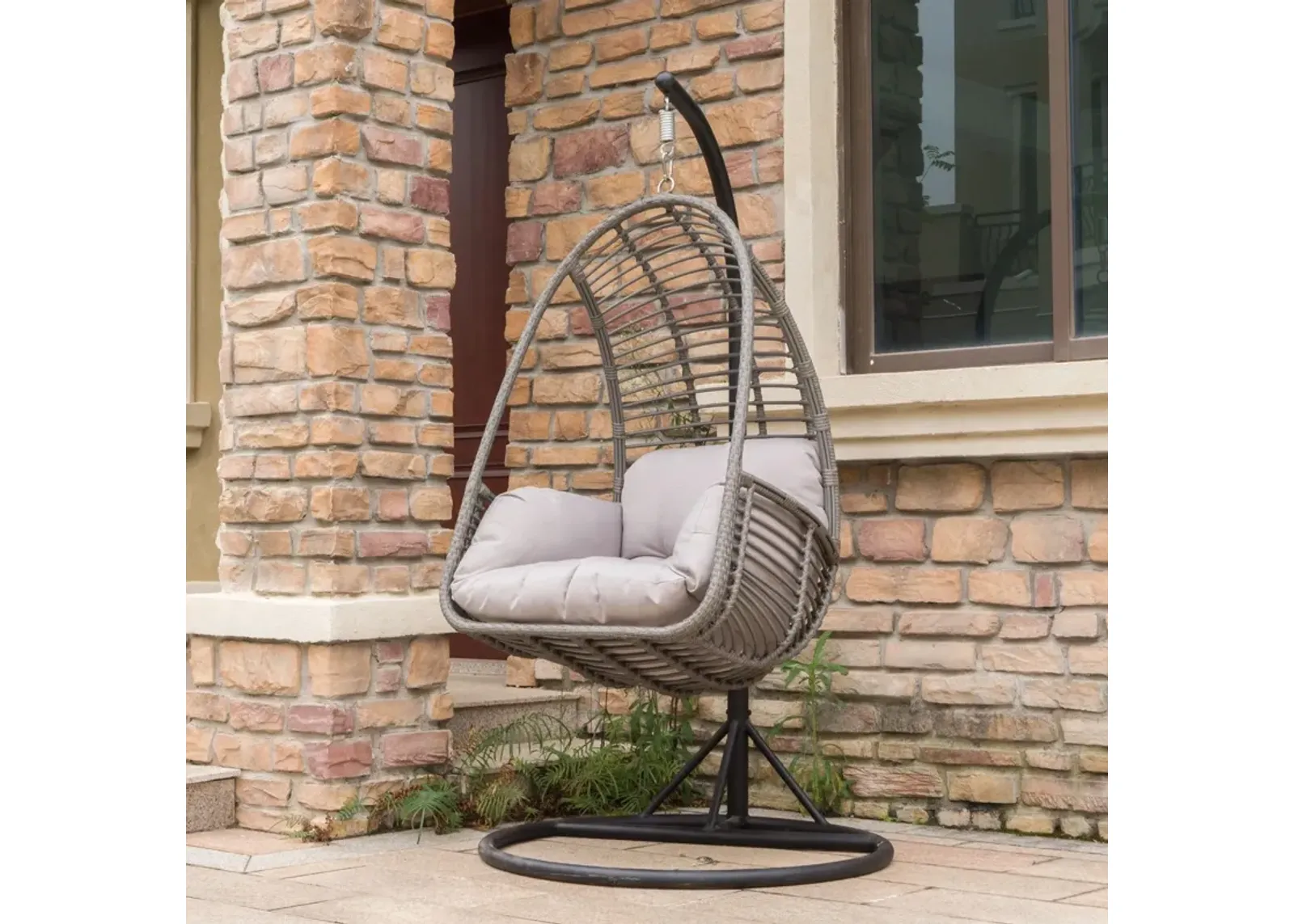 Hanging Basket Chair - Grey