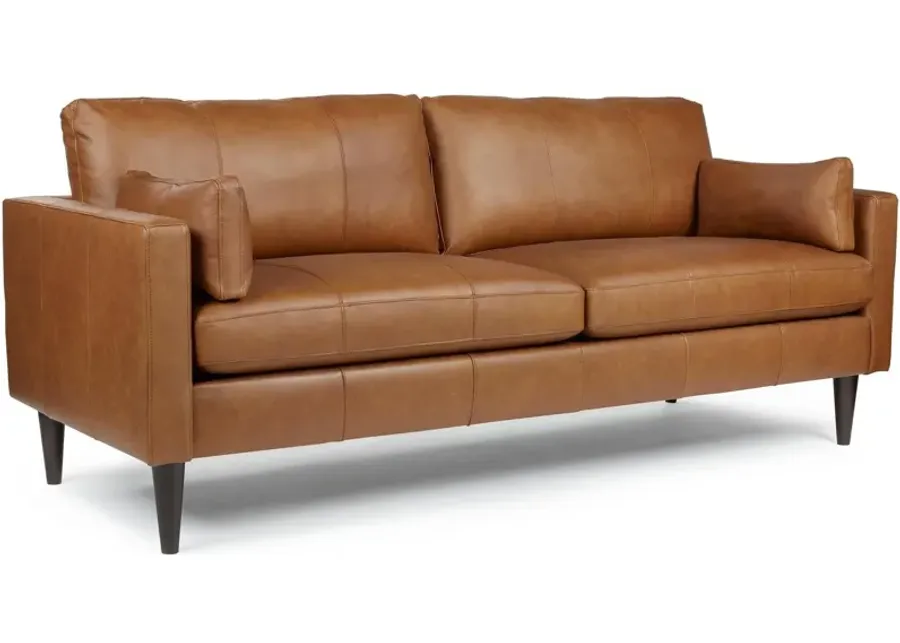 Rust Trafton Leather Sofa