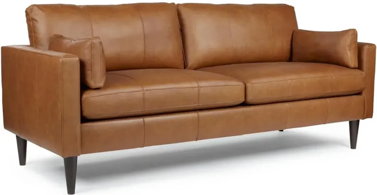 Rust Trafton Leather Sofa