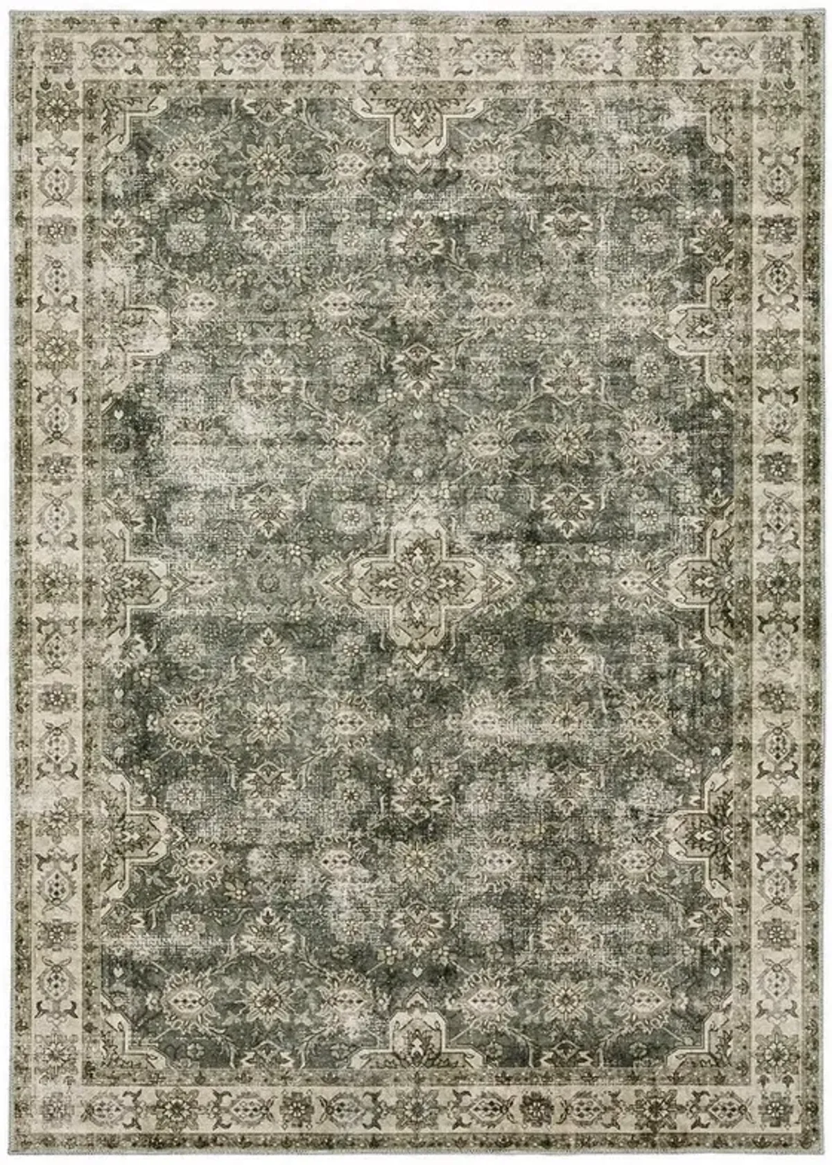 5 x 7 Malibu Olive Washable Rug