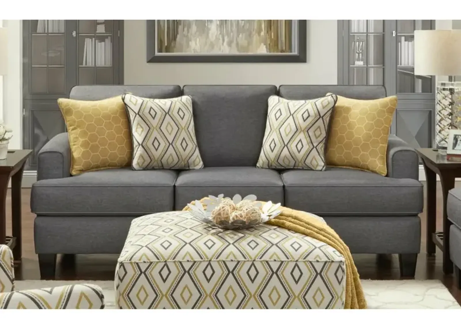 Maxwell Gray Dijon Sofa