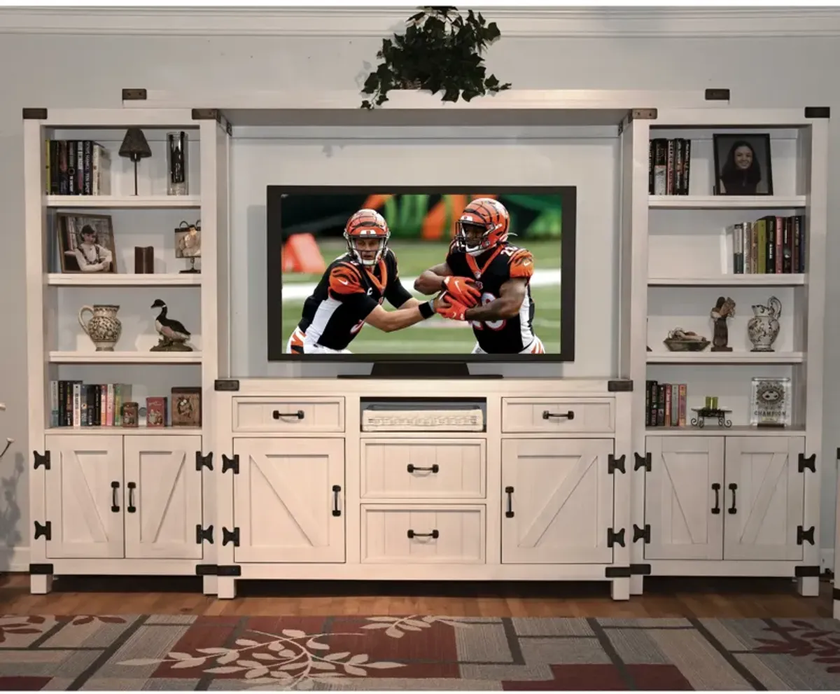 Country Lane Entertainment Wall with Bridge