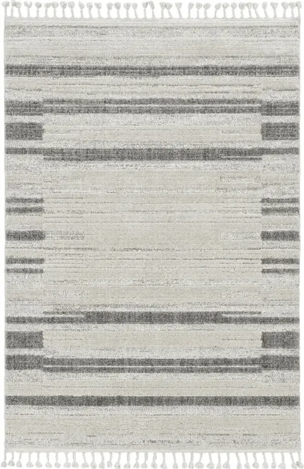5X7 Willow Ivory Grey Rug