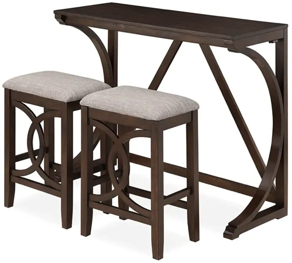 Bella Sofa Table with 2 Stools - Cherry