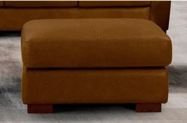 Olympia Leather Ottoman