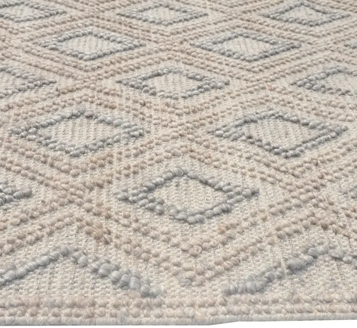 5 x 7 Chloe Natural Grey Diamond Rug