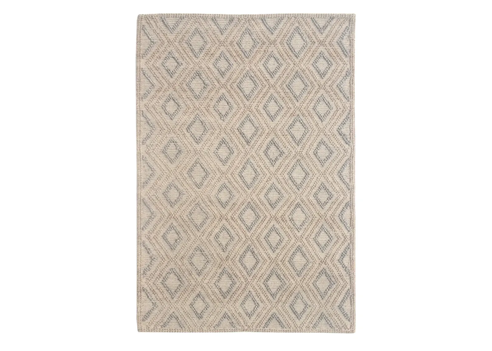 5 x 7 Chloe Natural Grey Diamond Rug