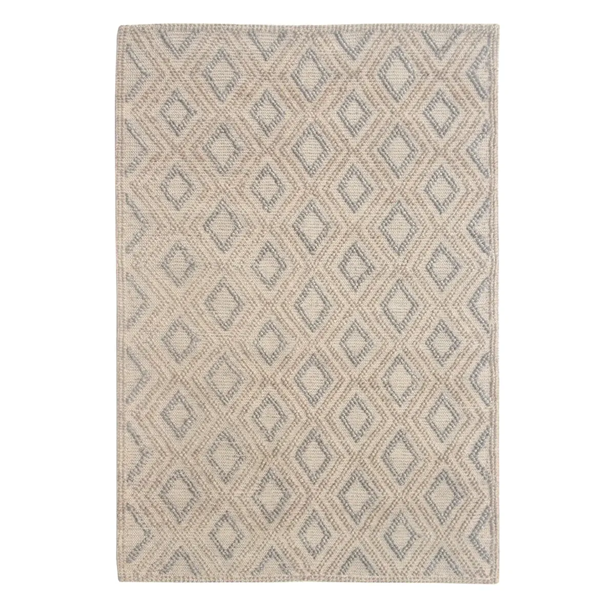 5 x 7 Chloe Natural Grey Diamond Rug