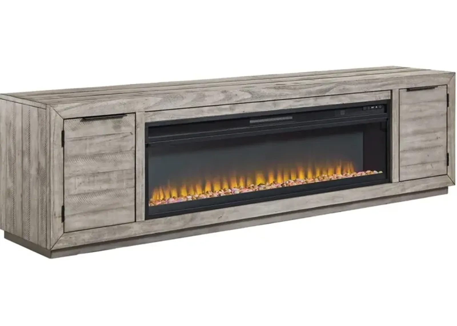 Naydell 92 inch TV Stand with Electric Fireplace