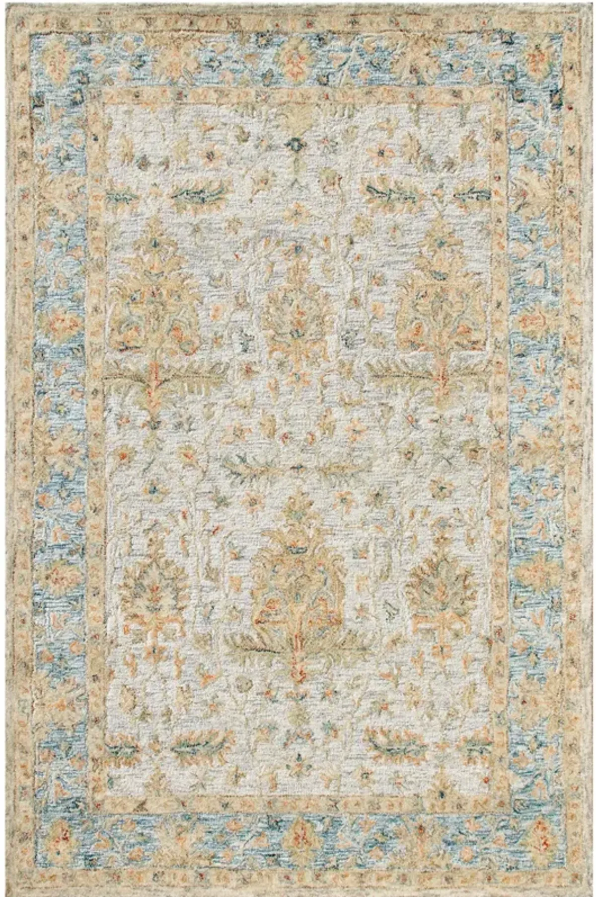 8 x 10 Vintage Ivory Blue Rug