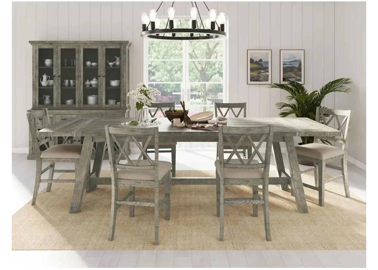 Telluride Driftwood Counter Table Set