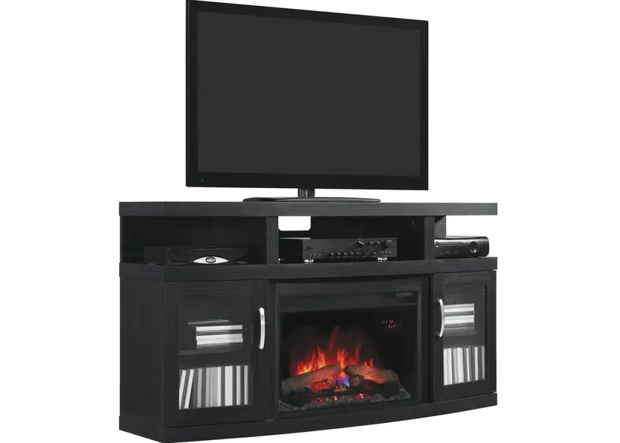 Cantilever Fireplace TV Stand