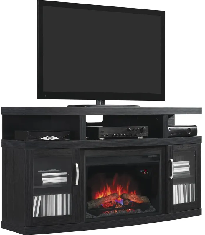 Cantilever Fireplace TV Stand