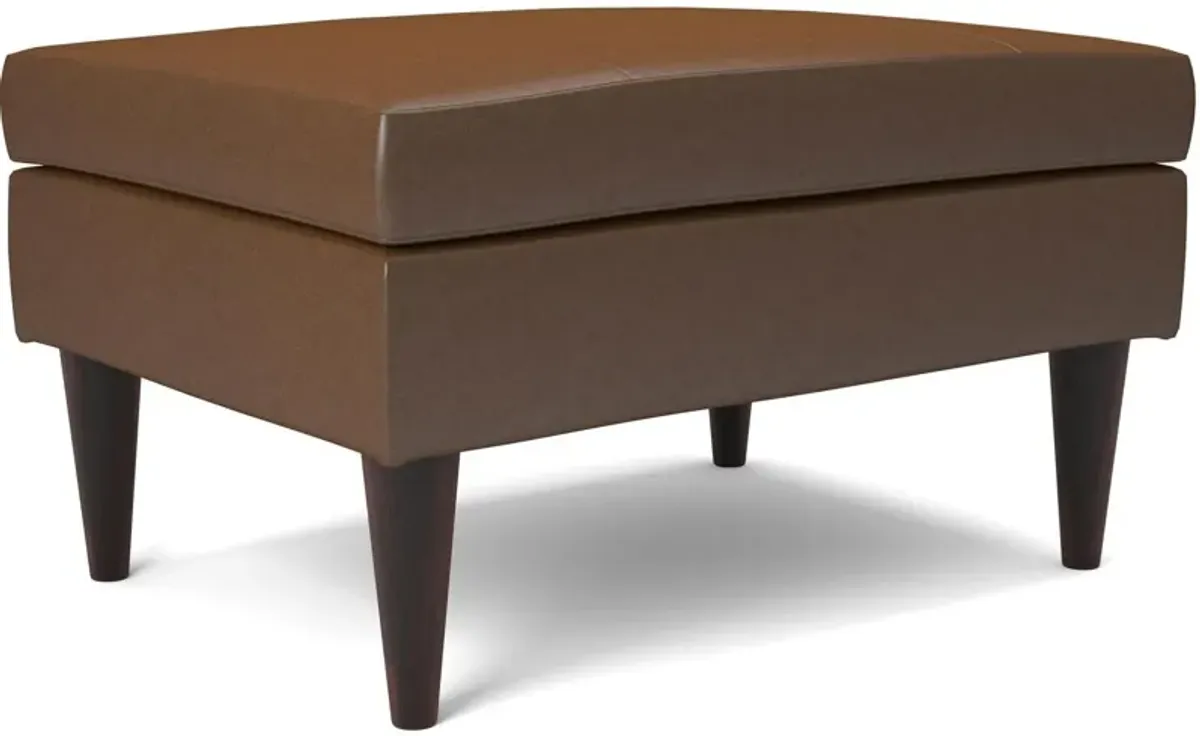 Rust Trafton Leather Ottoman