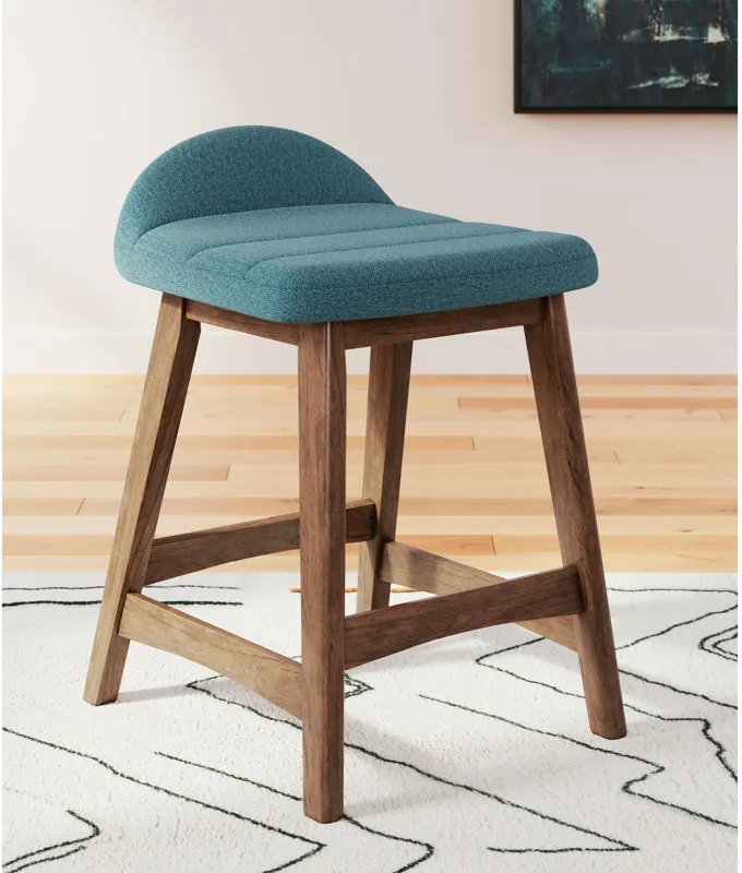 Lyncott Counter Height Bar Stool - Blue