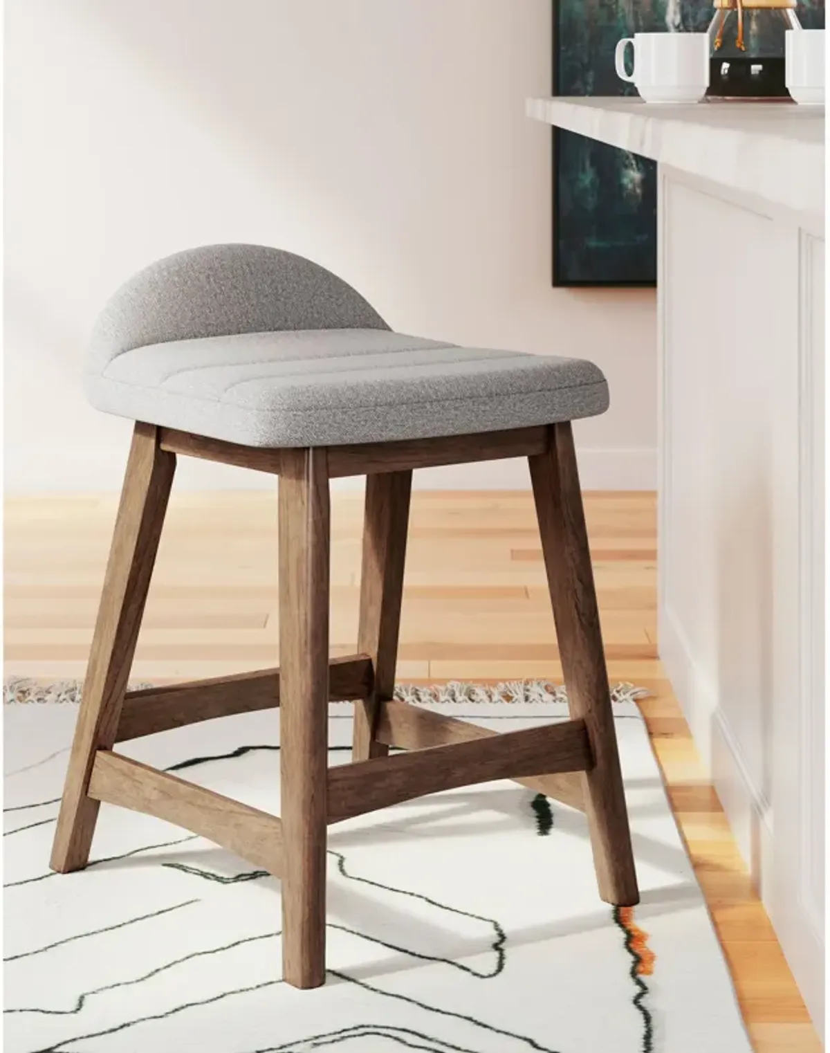 Lyncott Counter Height Bar Stool - Gray