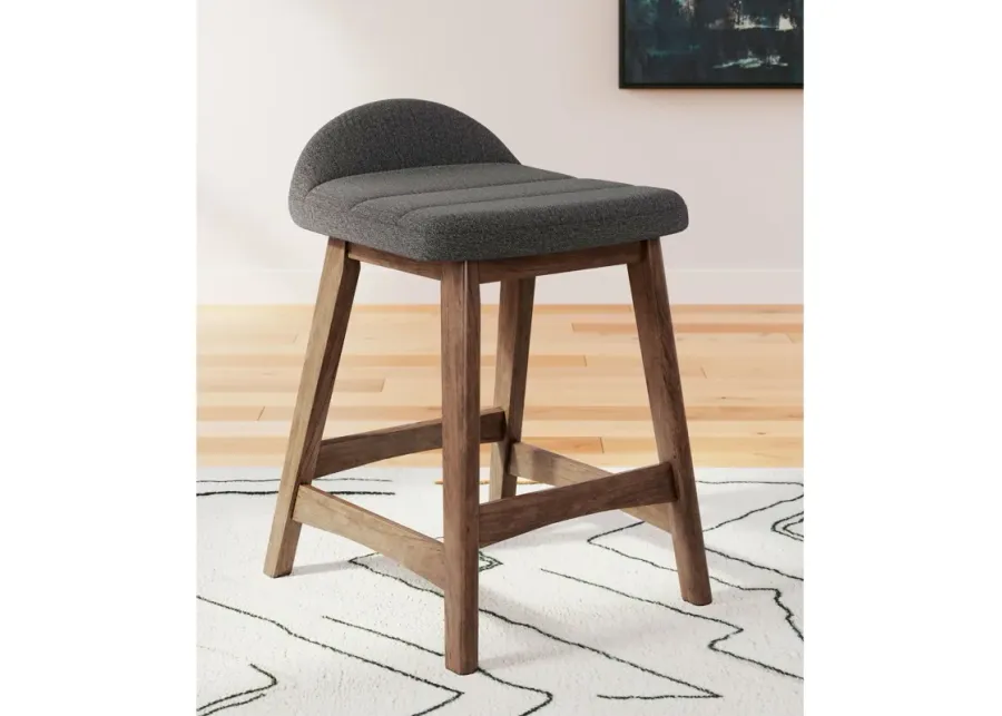 Lyncott Counter Height Bar Stool - Charcoal