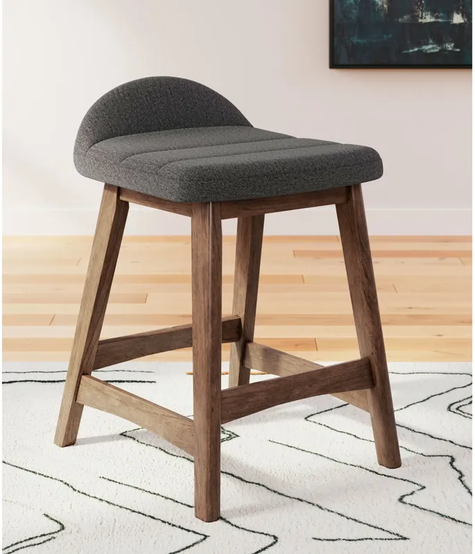 Lyncott Counter Height Bar Stool - Charcoal