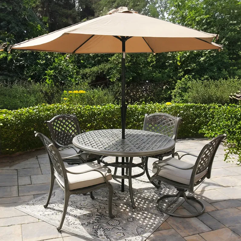 Navy Patio Umbrella with Base