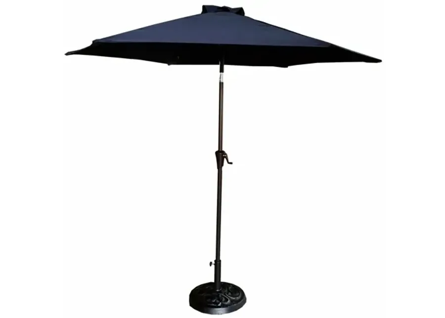 Navy Patio Umbrella with Base