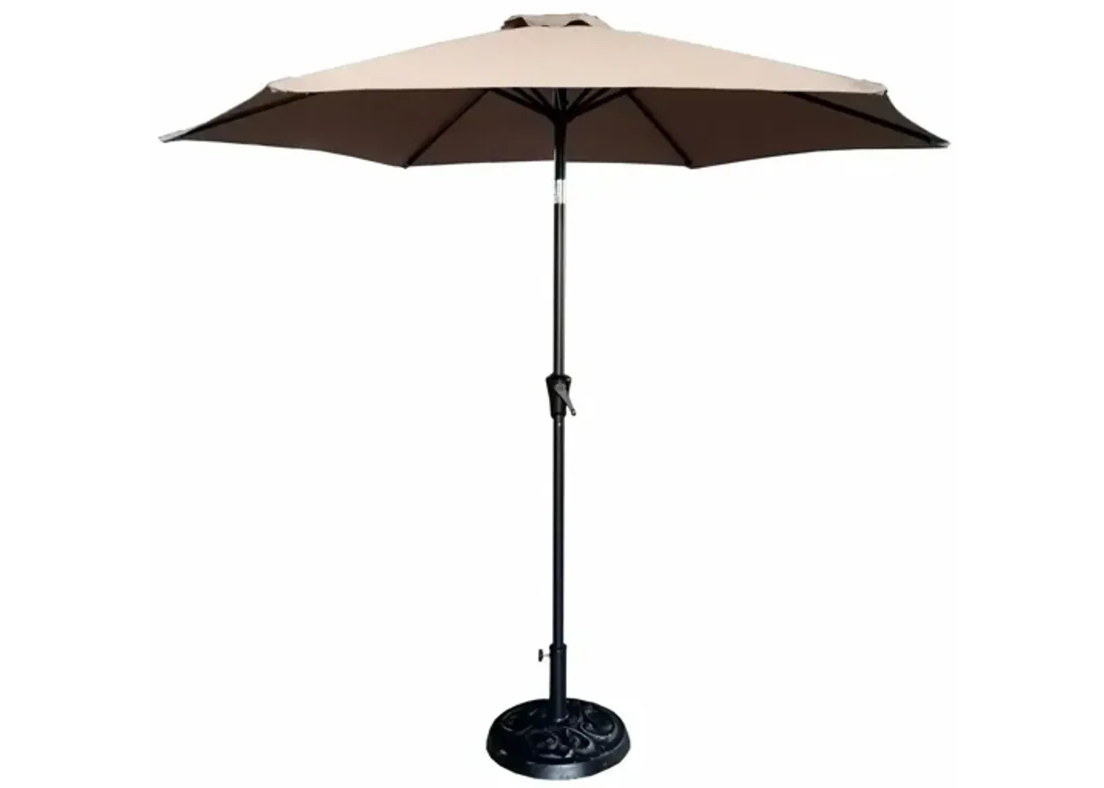 Taupe Patio Umbrella with Base