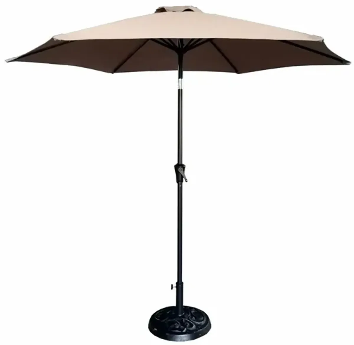 Taupe Patio Umbrella with Base