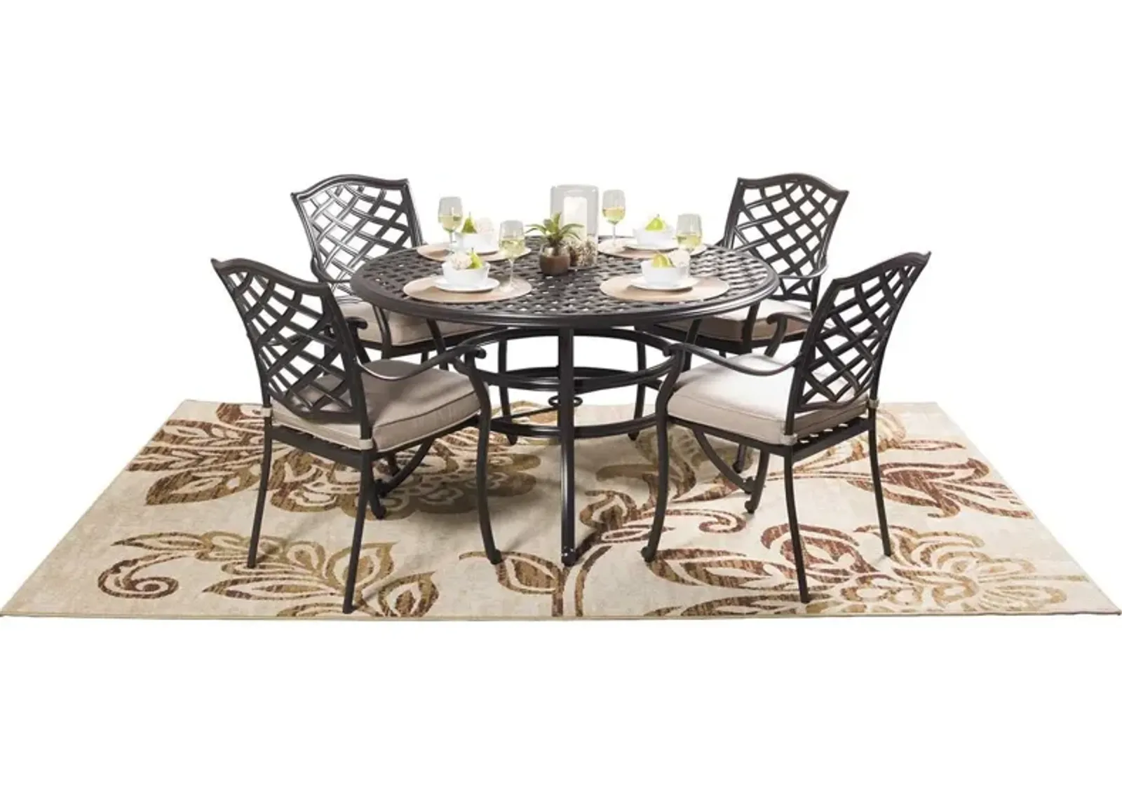 Halston Outdoor Round Dining Set