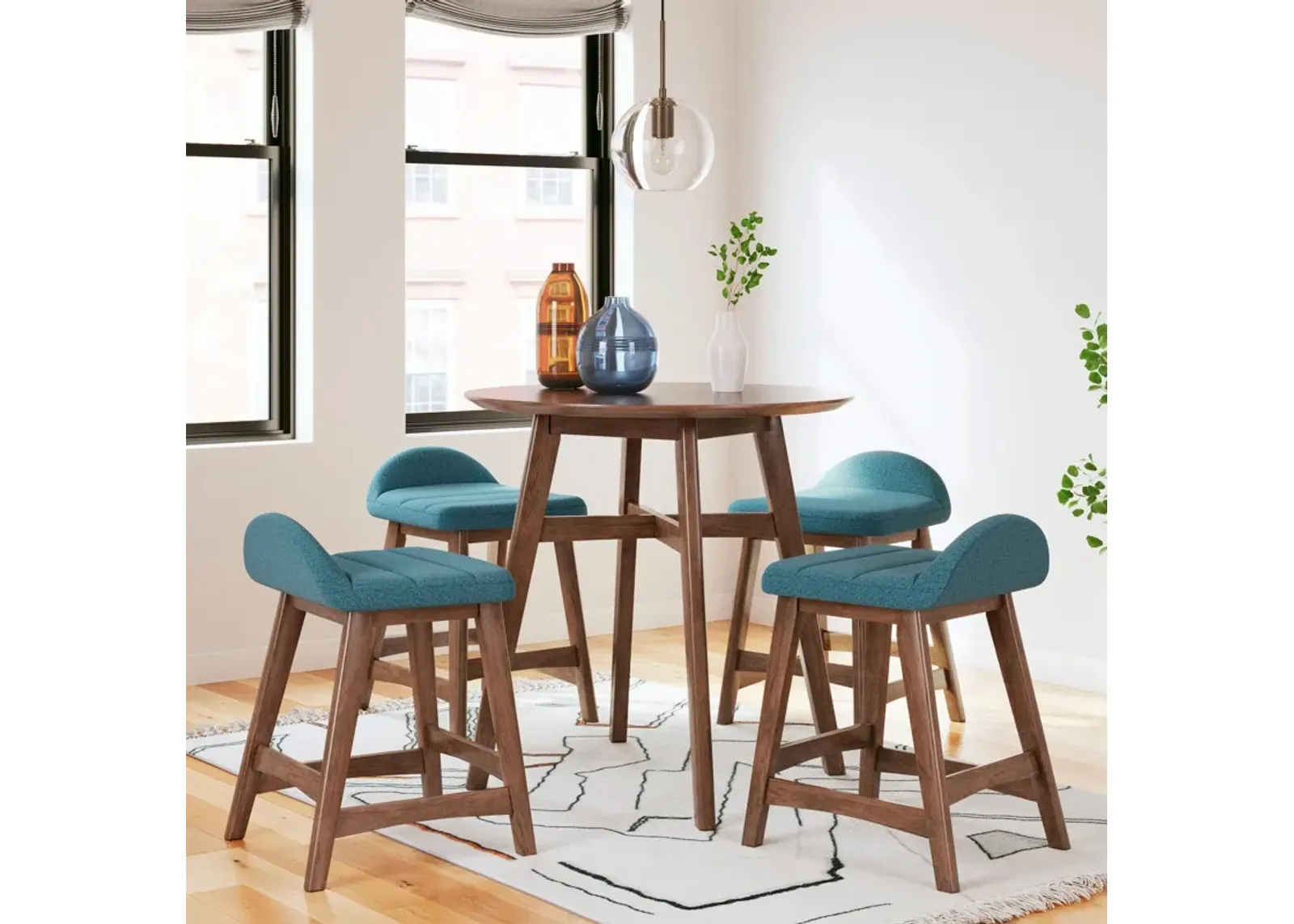 Blue Lyncott Counter Height Dining Set