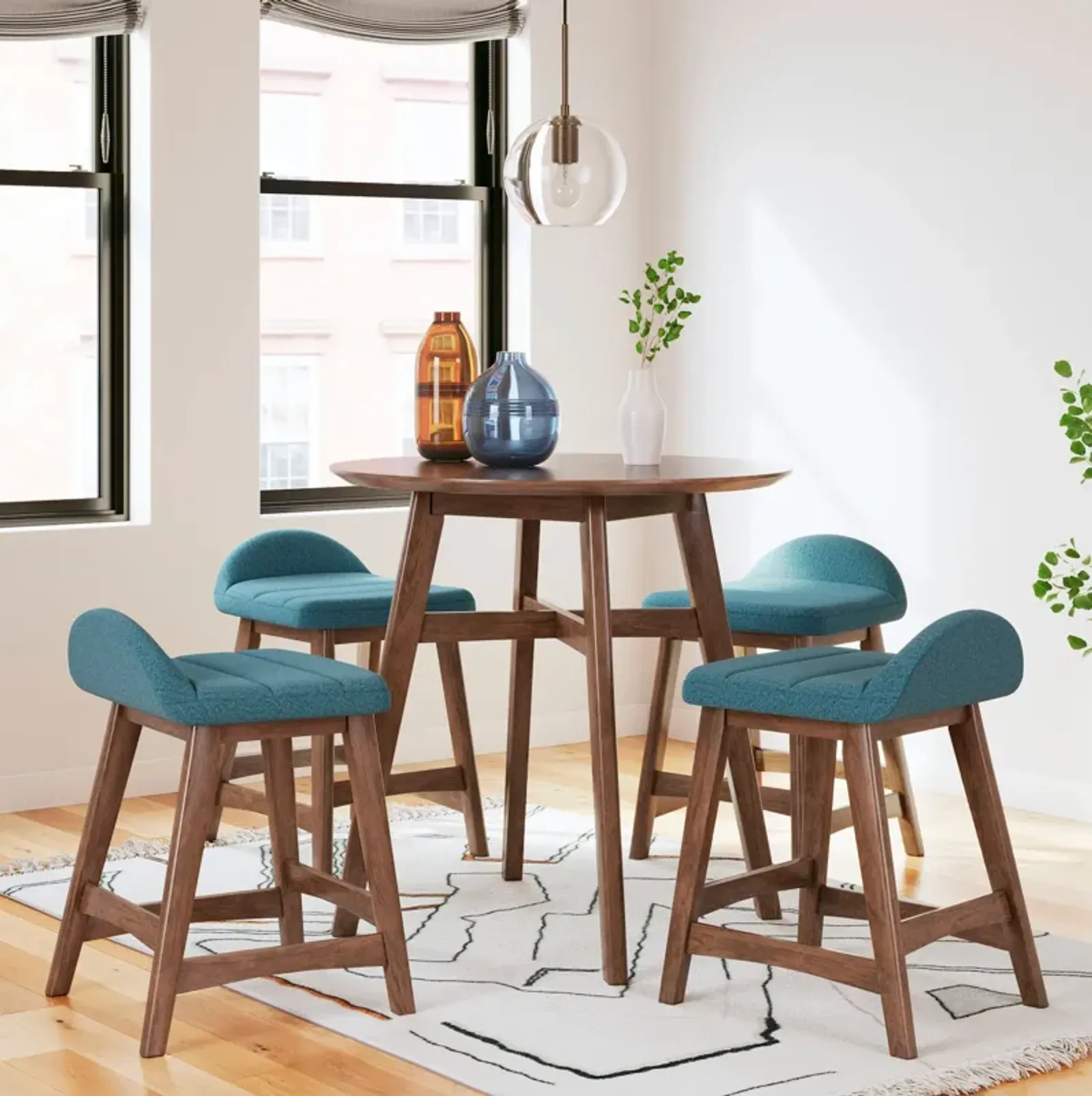 Blue Lyncott Counter Height Dining Set