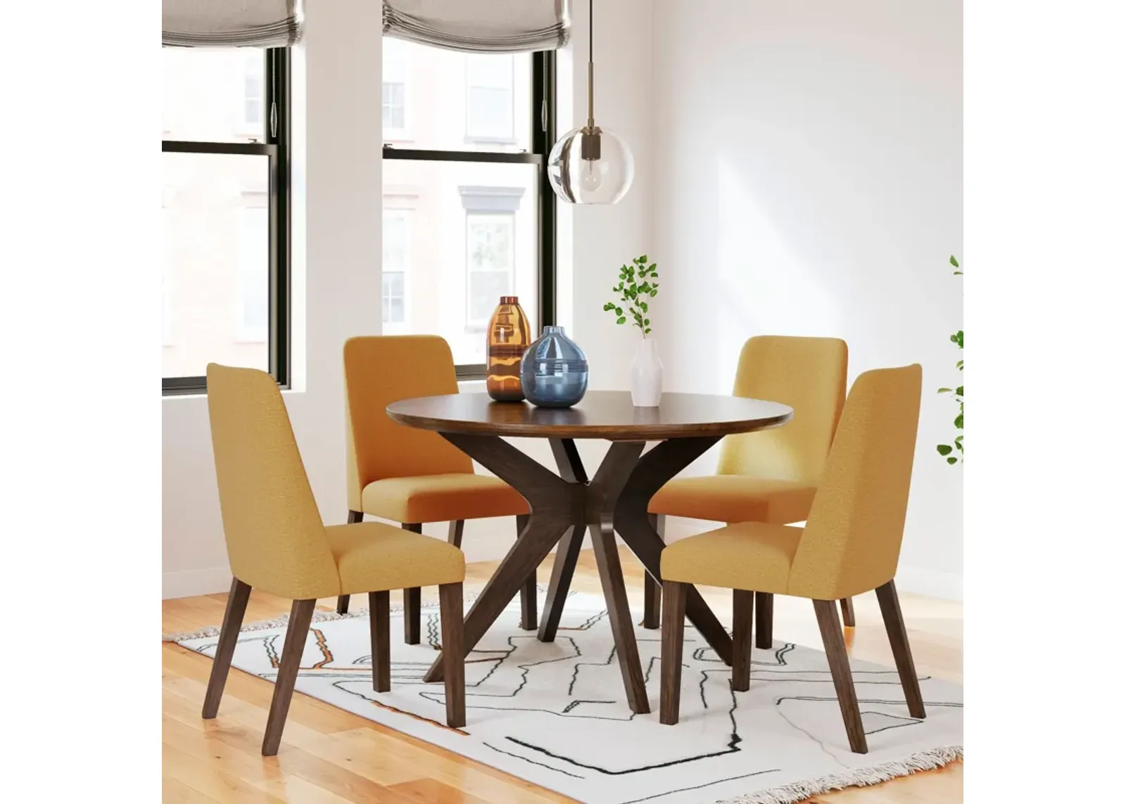 Mustard Yellow Lyncott Dining Set