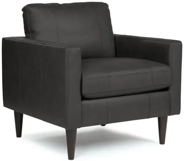 Charcoal Trafton Leather Chair