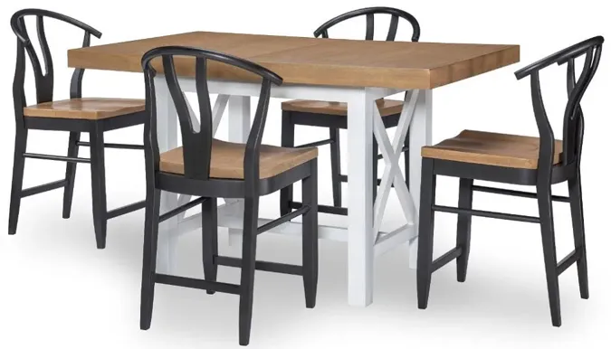 Counter Height with 4 Chairs Franklin Dining Set