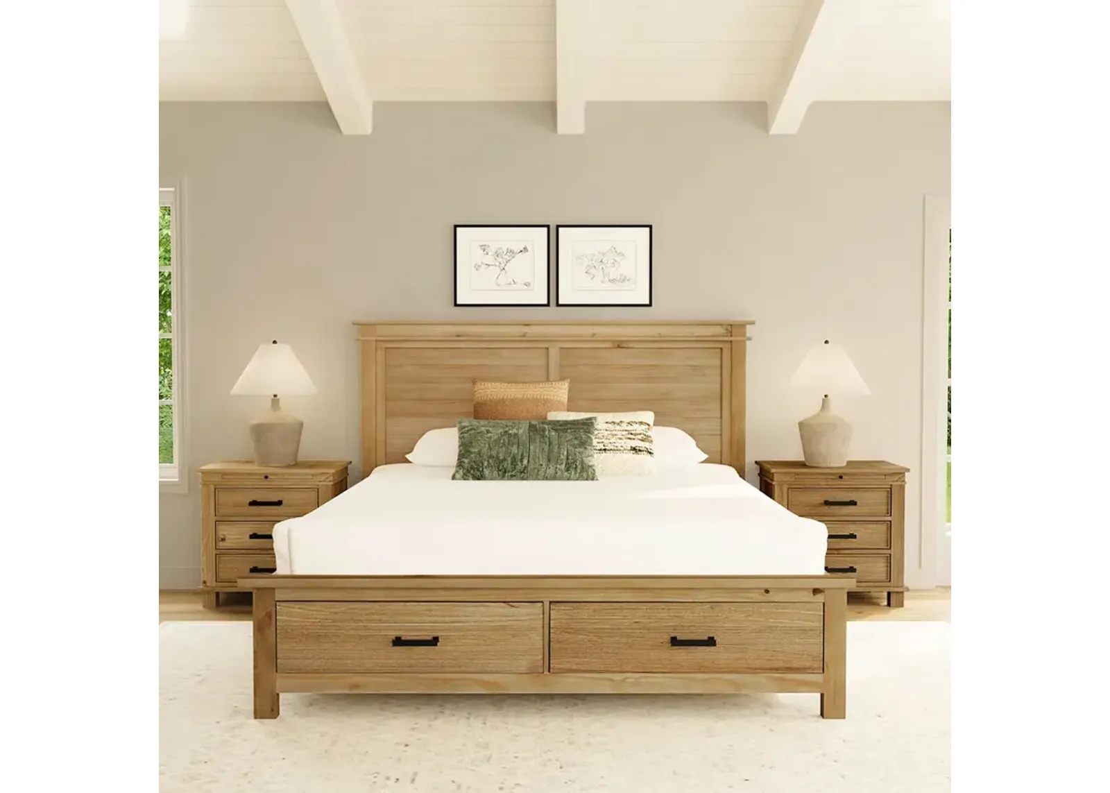 King Glacier Point Storage Bed