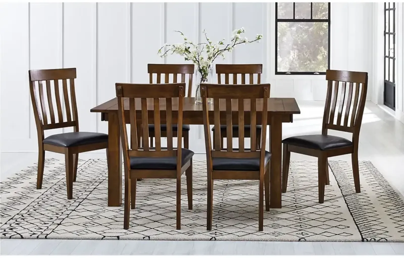 Dining Height / Whiskey (Brown) Mariposa Dining Set (5pc)