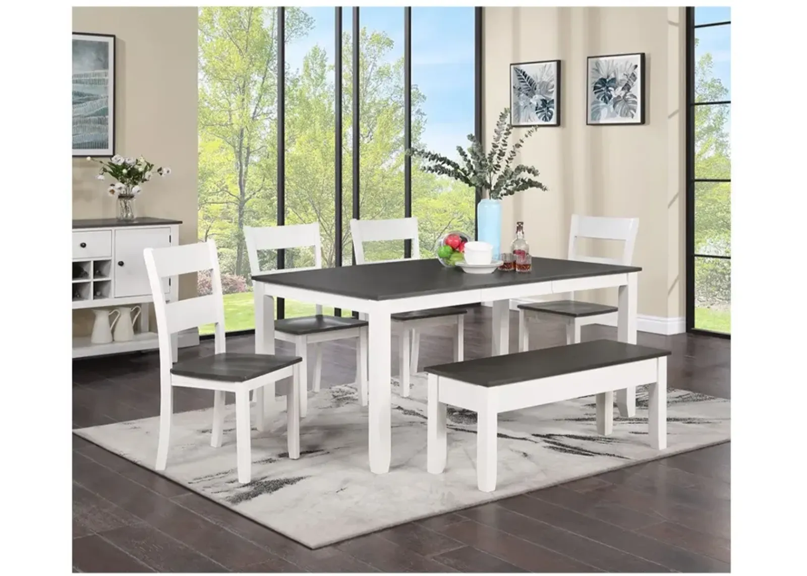 Dining Height / White Drake Dining Set (5pc)