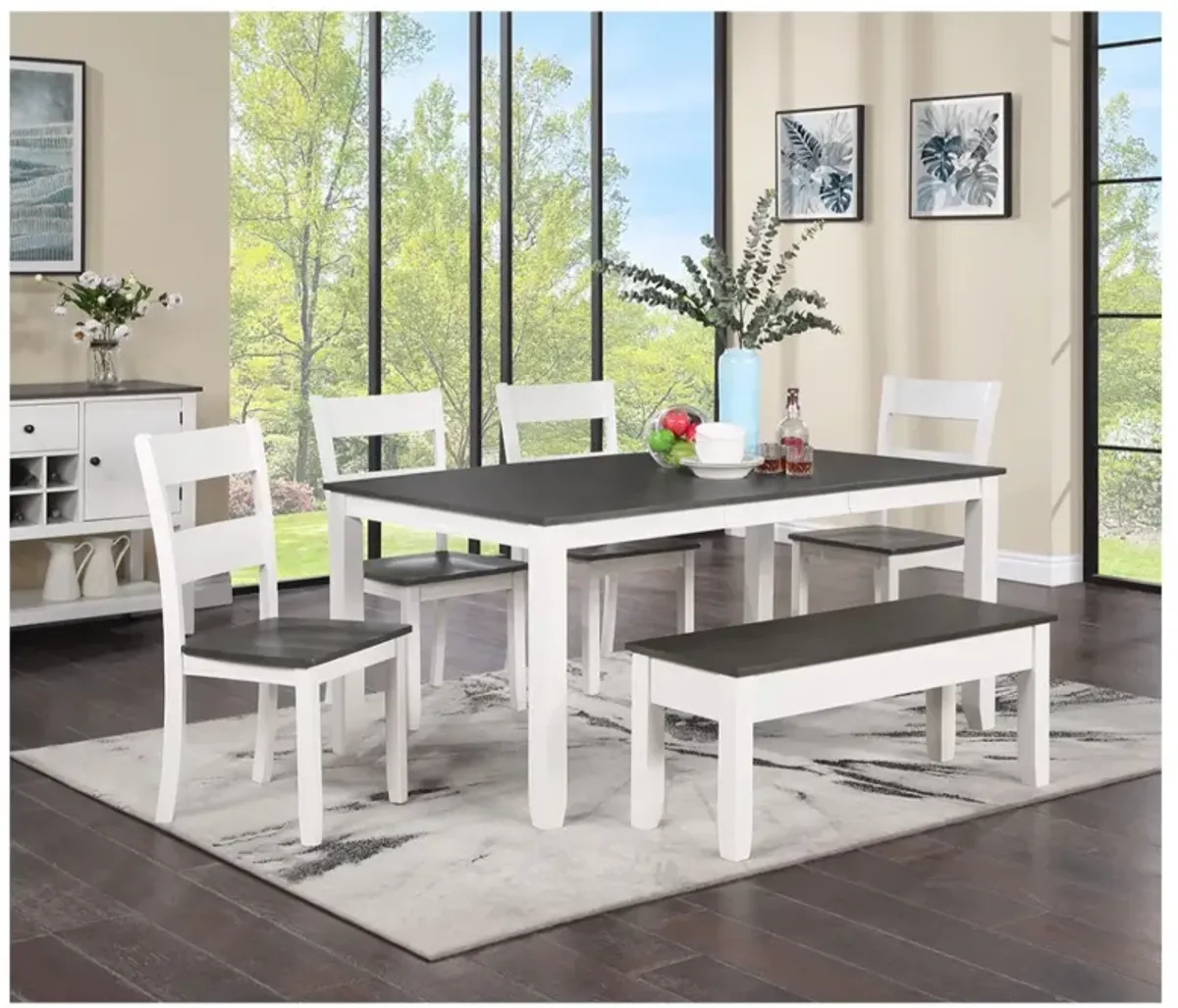 Dining Height / White Drake Dining Set (5pc)