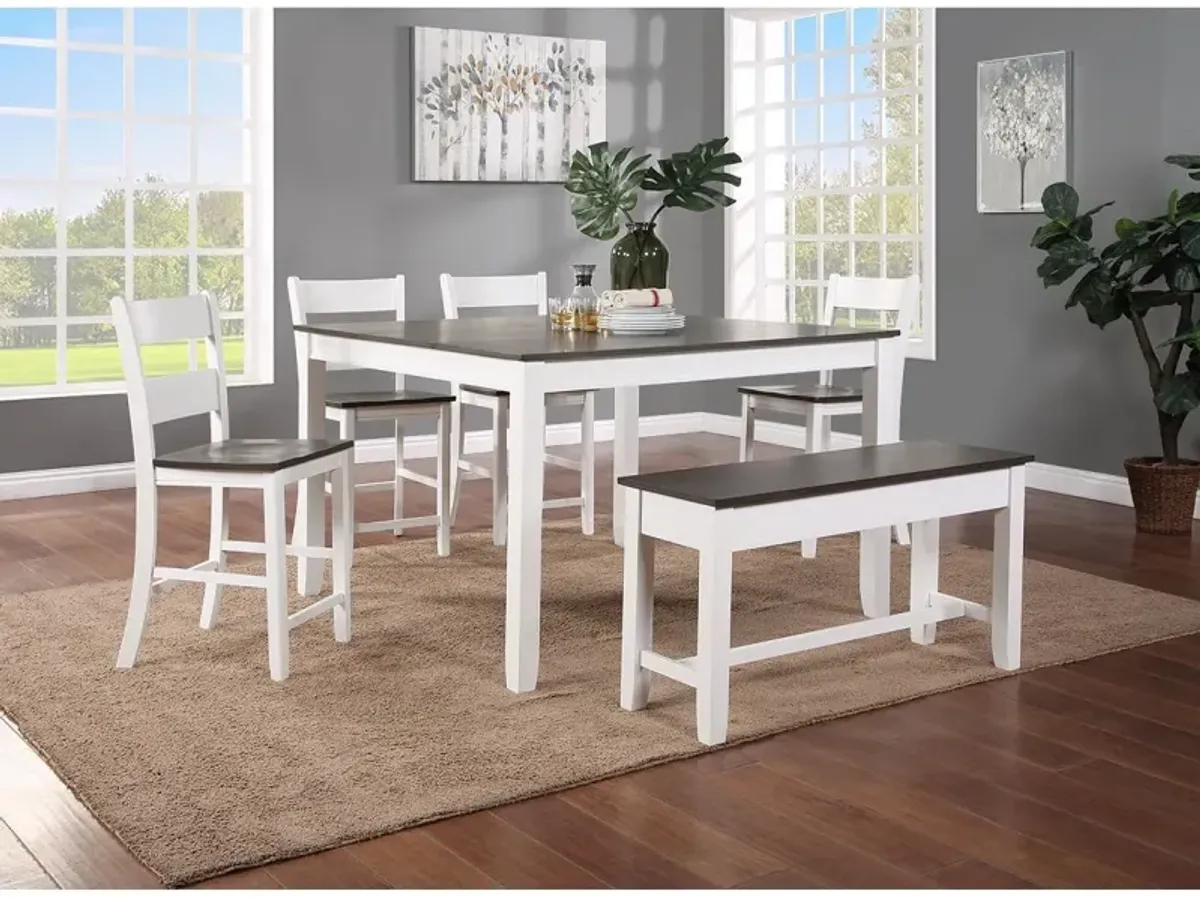 Counter Height / White Drake Dining Set (5pc)