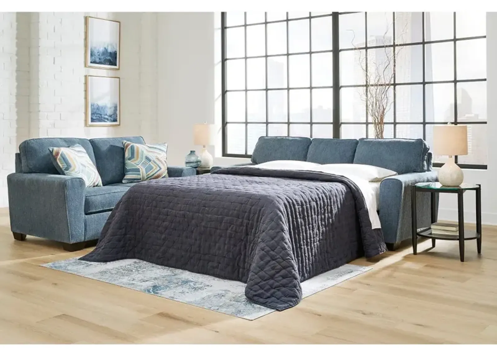 Blue / Sleeper Sofa (Queen) Cashton Sofa