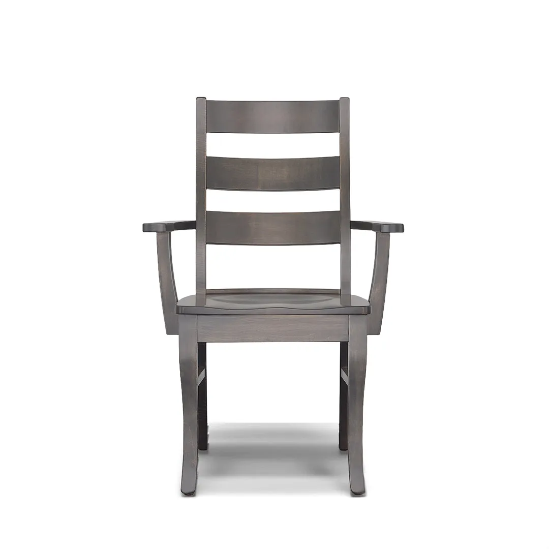 Arm Chair (Gray) Casual Comfort Dining Chair (Gray)