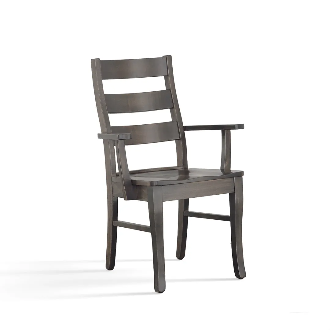 Arm Chair (Gray) Casual Comfort Dining Chair (Gray)