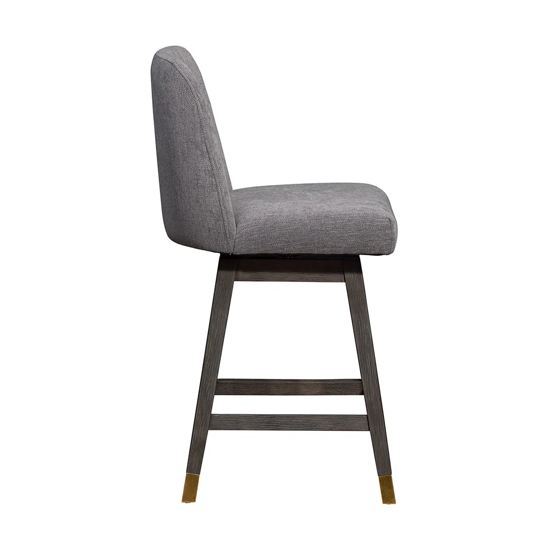 Counter Height Amelia Upholstered Swivel Stool - Mocha