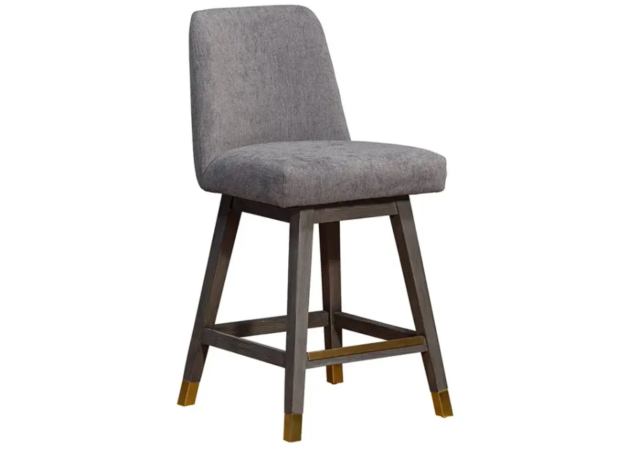 Counter Height Amelia Upholstered Swivel Stool - Mocha