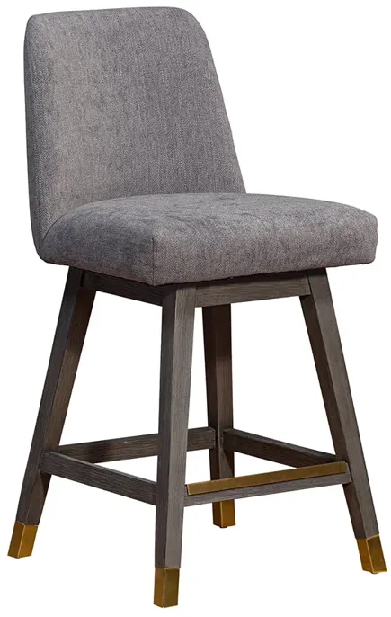 Counter Height Amelia Upholstered Swivel Stool - Mocha