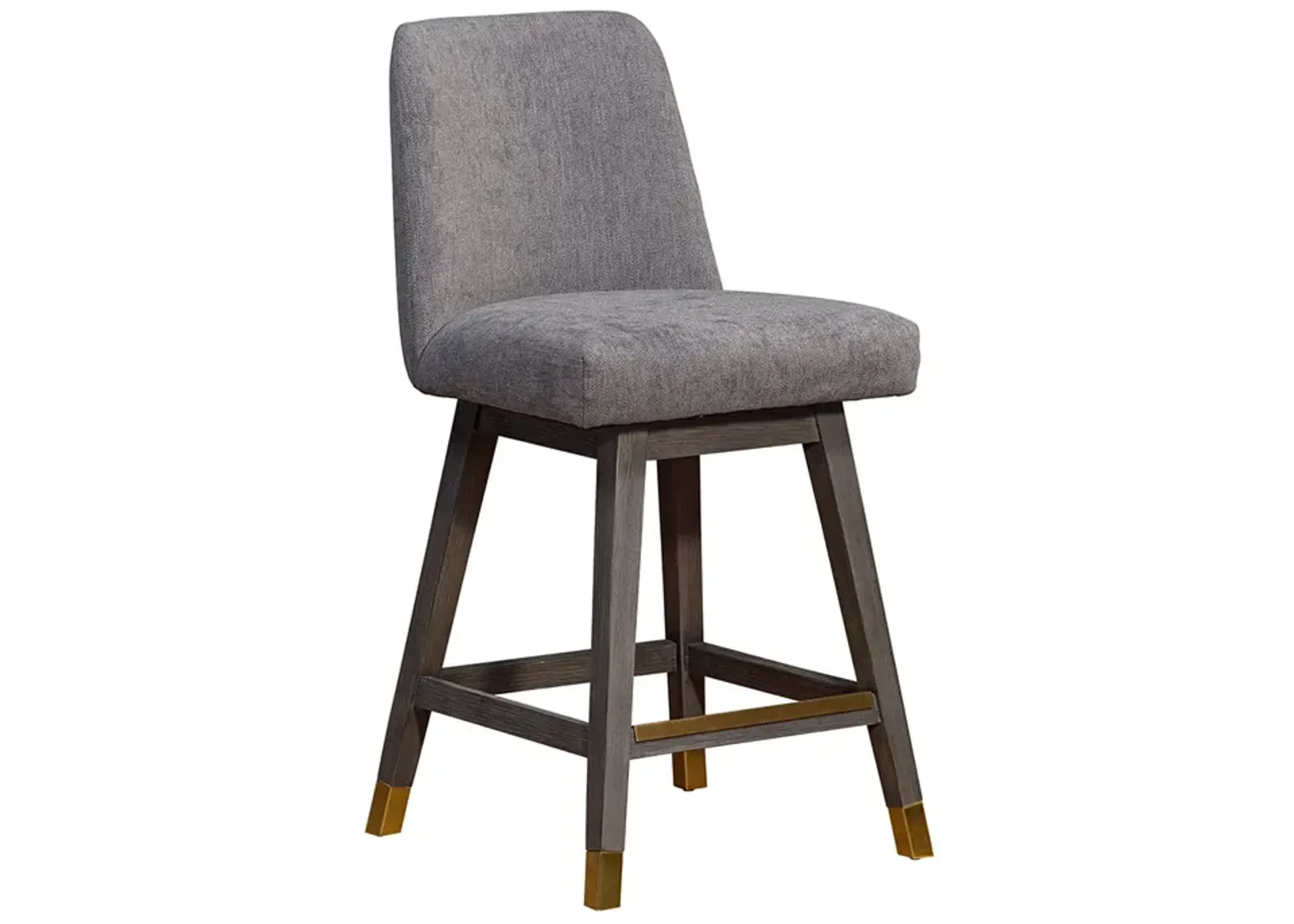 Bar Height Amelia Upholstered Swivel Stool - Mocha