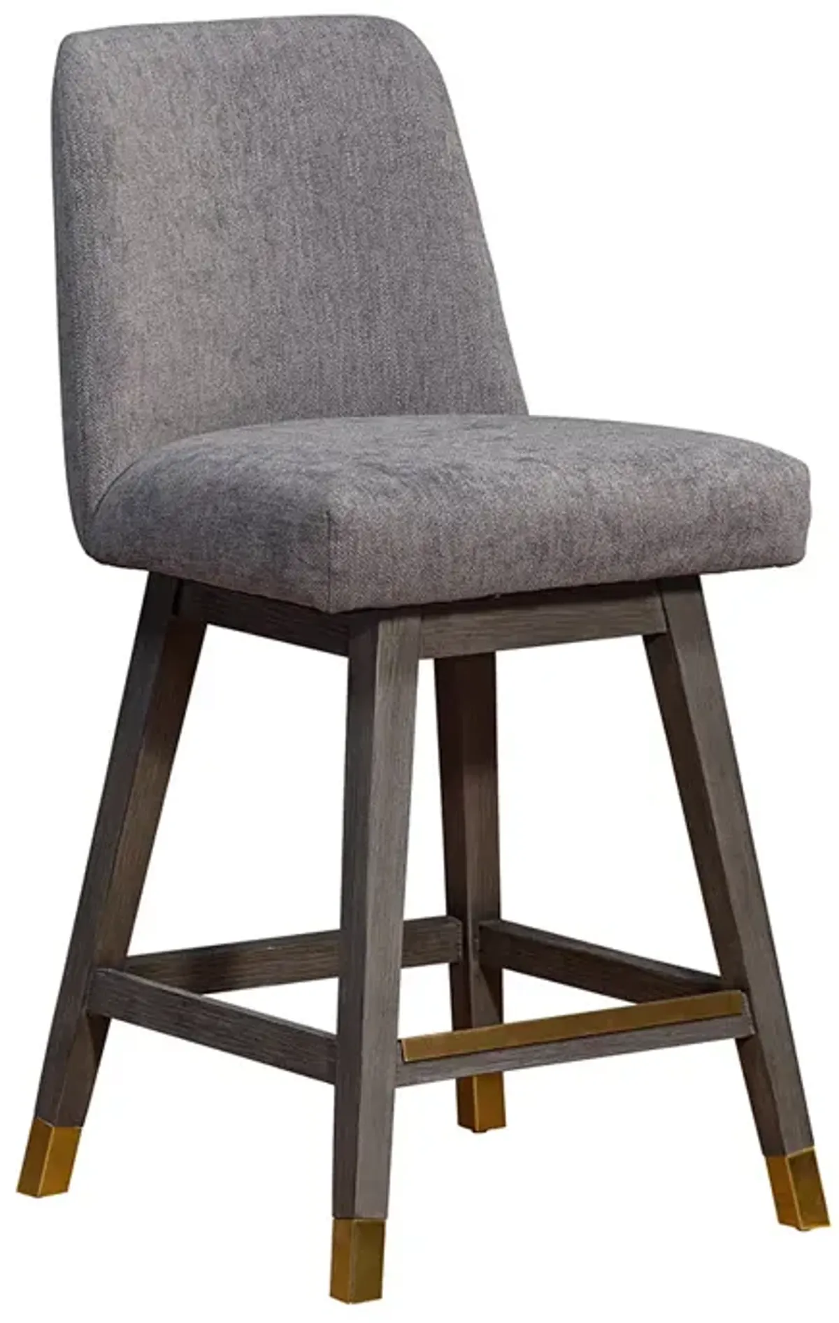 Bar Height Amelia Upholstered Swivel Stool - Mocha