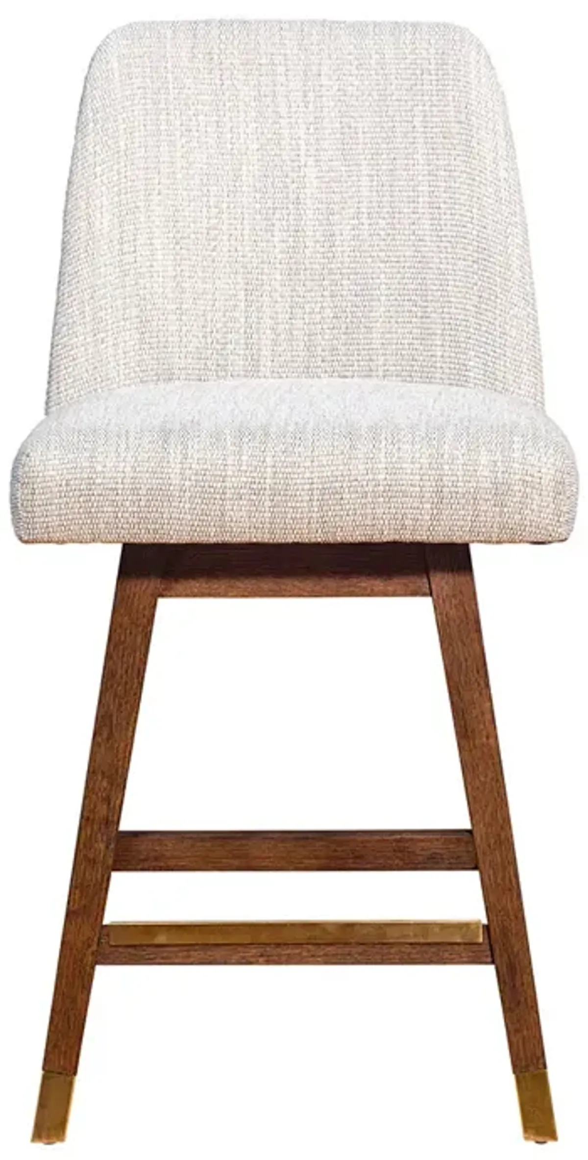 Counter Height Amelia Upholstered Swivel Stool - Beige