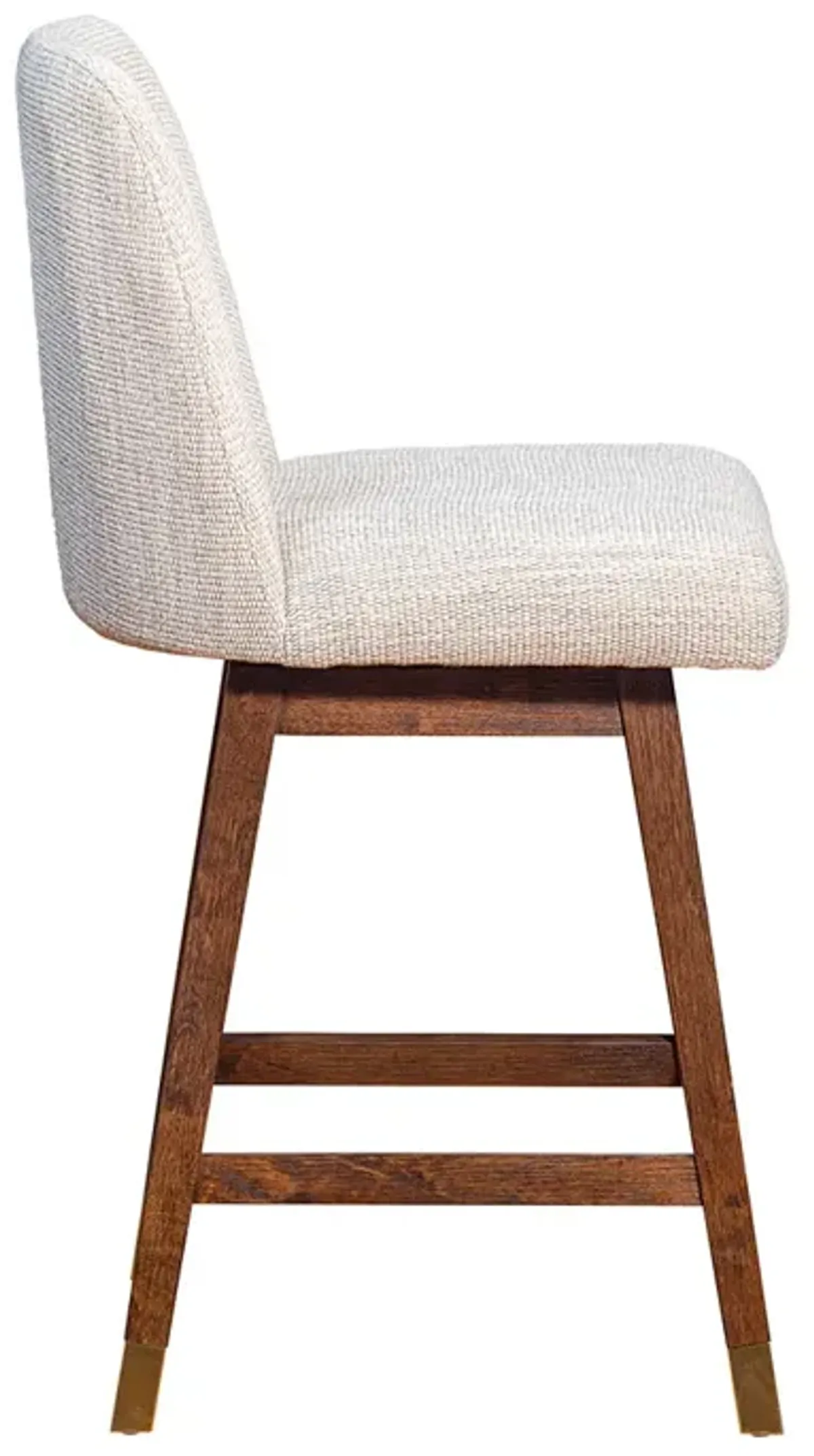 Counter Height Amelia Upholstered Swivel Stool - Beige