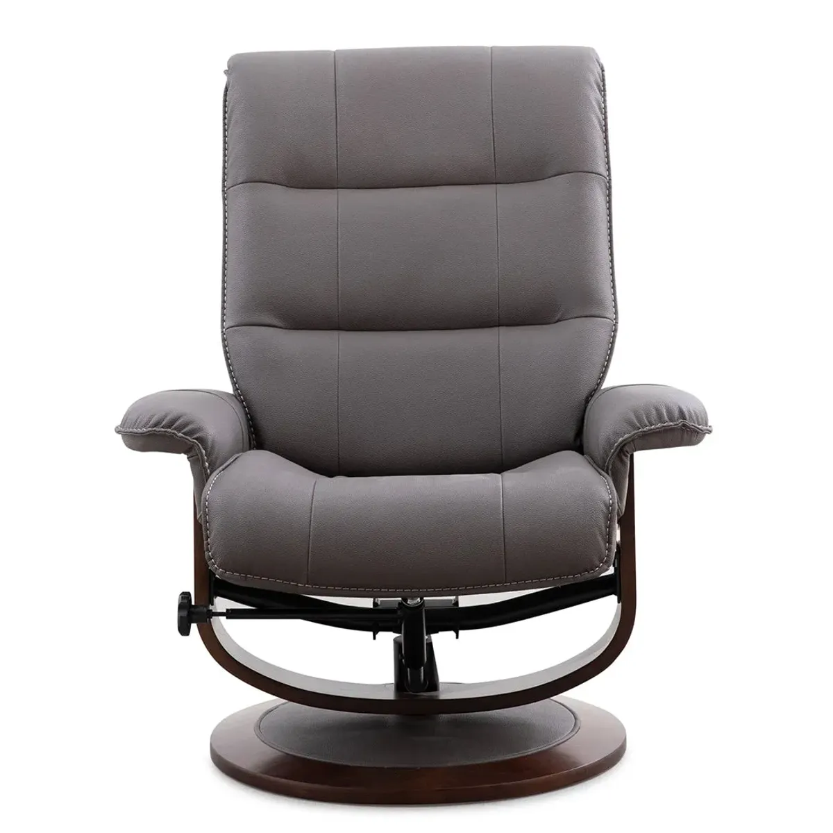 Haze (Grey) Montclair Manual Swivel Recliner with Ottoman